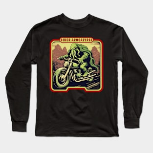 Cthulhu on motorcycle Long Sleeve T-Shirt